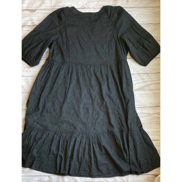 🟡SOLD🟡Old Navy Tie Neck All Day Maxi Swing Dress with Pockets 4X NWT - Picture 3 of 9